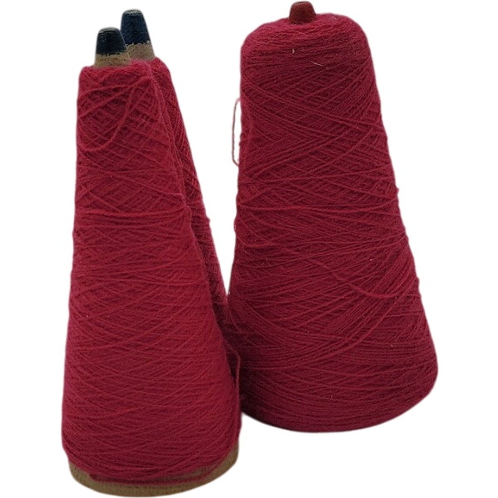 Vintage Phoenix Eye Works Raspberry Acrylic Yarn Cone 2/24 Lot 384711