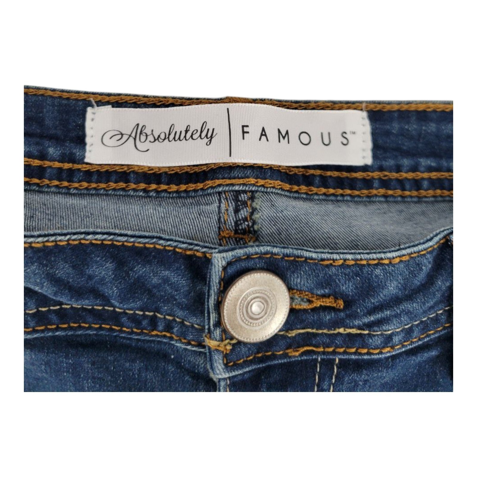 Almost Famous Women's Embroidered Stretch Blue Jeans Size 8 Denim