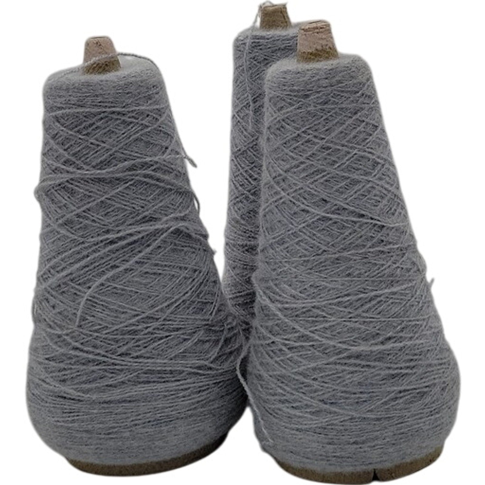 Vintage Templon 2/24 Grey Heather Weaving Knitting Yarn Cone 72019 Lot of 3