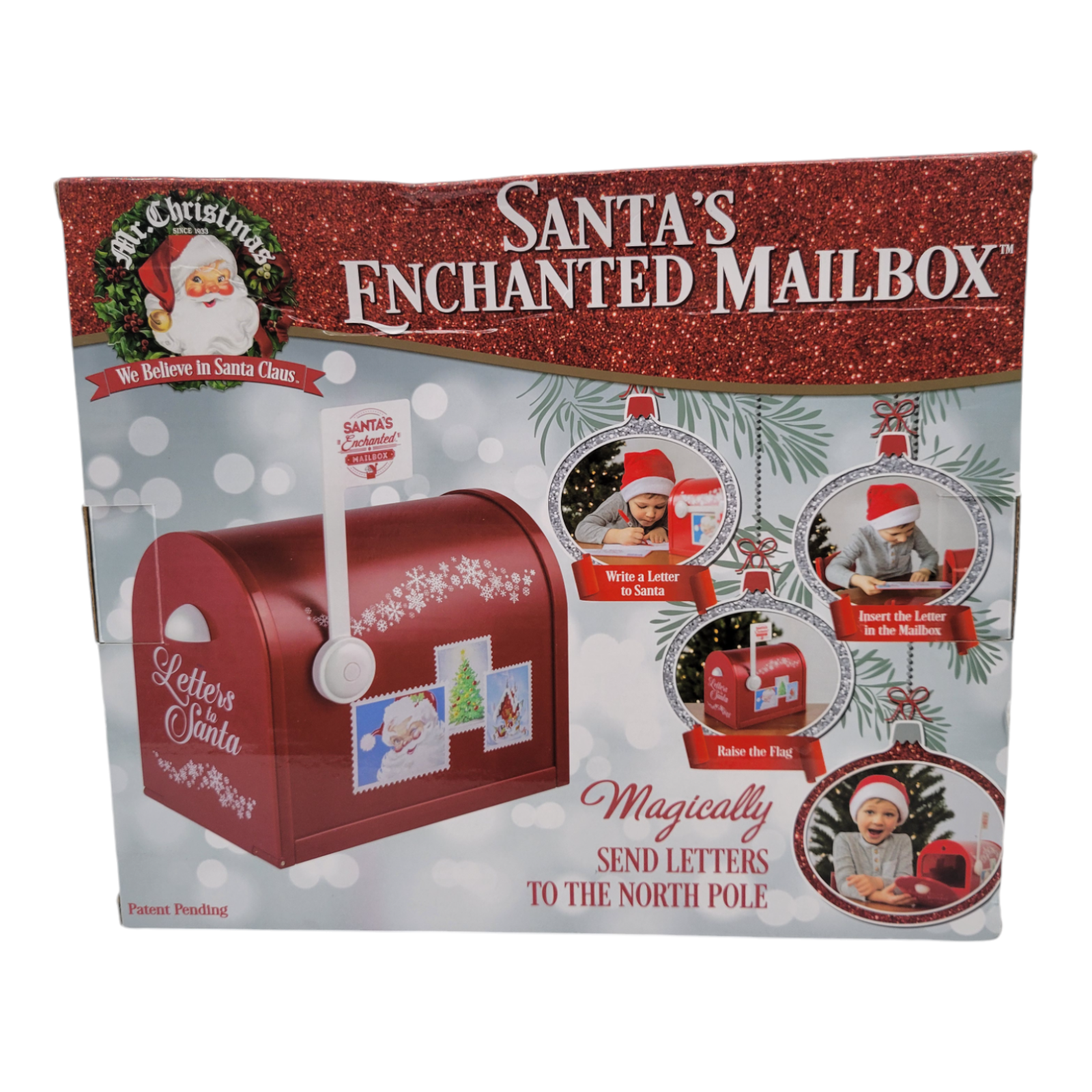 Mr. Christmas Santa's Enchanted Mailbox Magically Send Letter to the North Pole