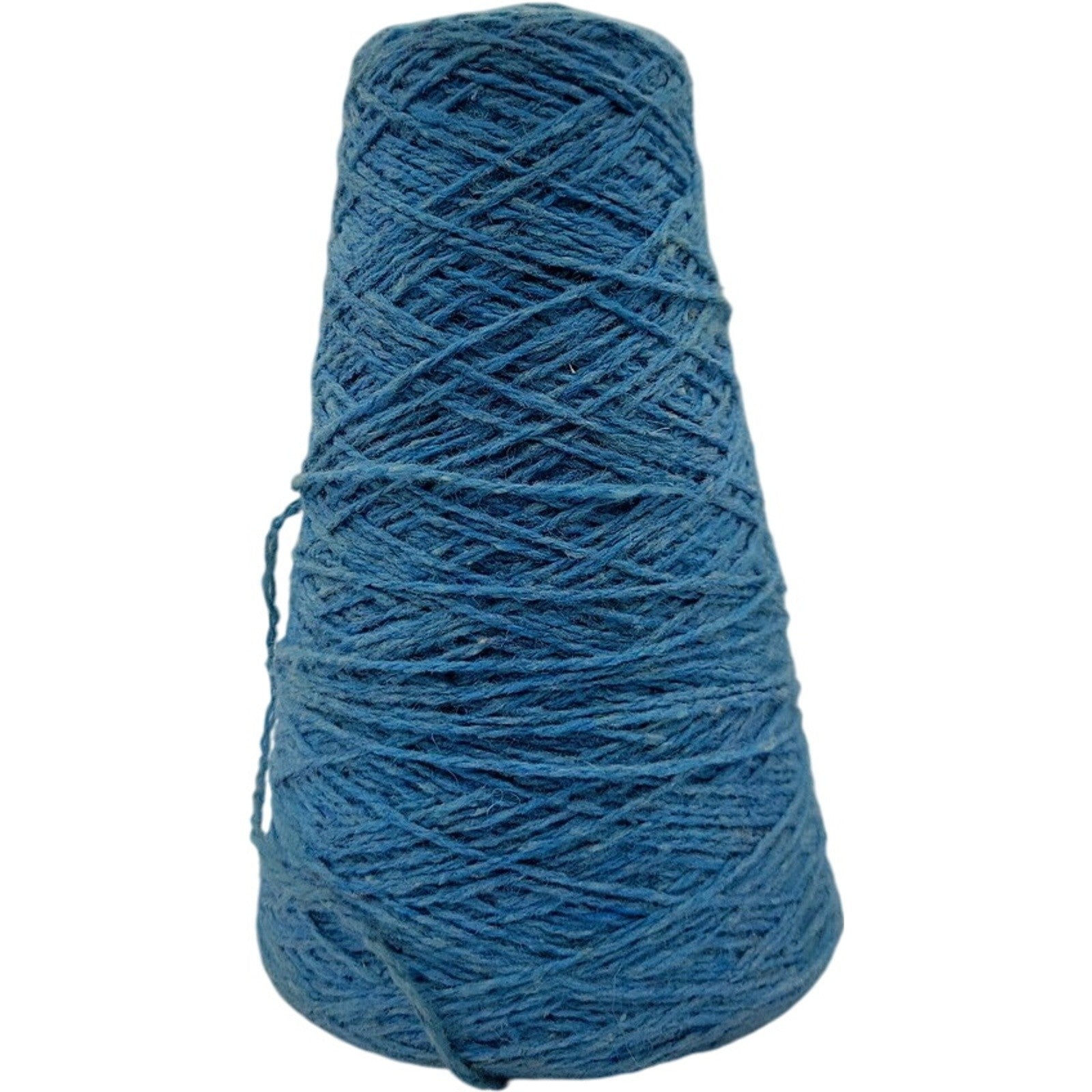 Vintage Teal Blue Weaving Knitting Crochet Cone Yarn