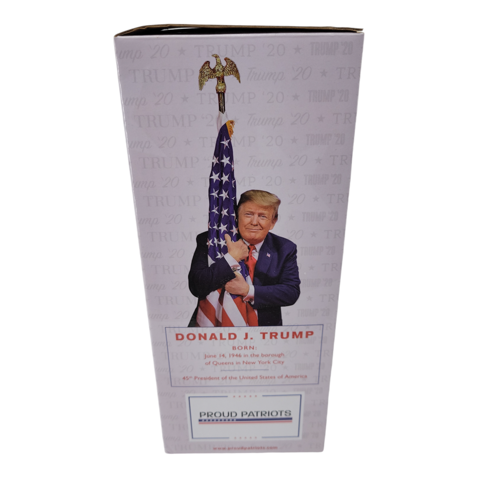 45th President Donald Trump 2020 Bobblehead Hugging American Flag Collectible