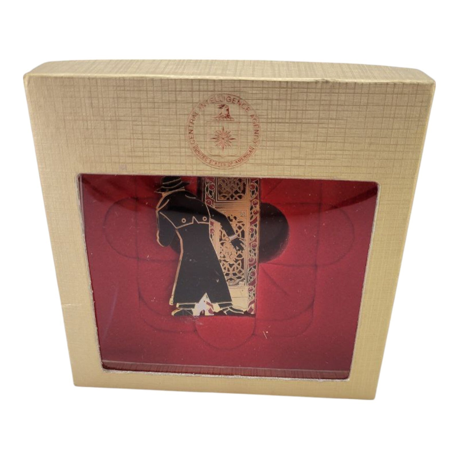 CIA Central Intelligence Agency Spy Guy Christmas Ornament with Box