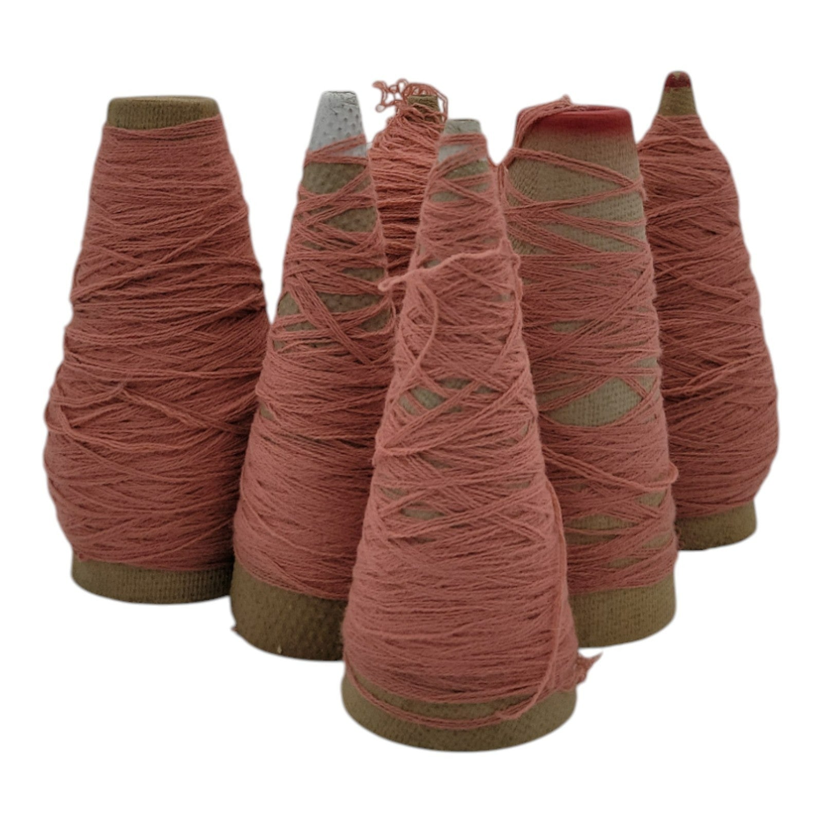 Vintage Marion Dyers B-22897 Ice Coffee 1/28 Yarn Cone Lot of 6