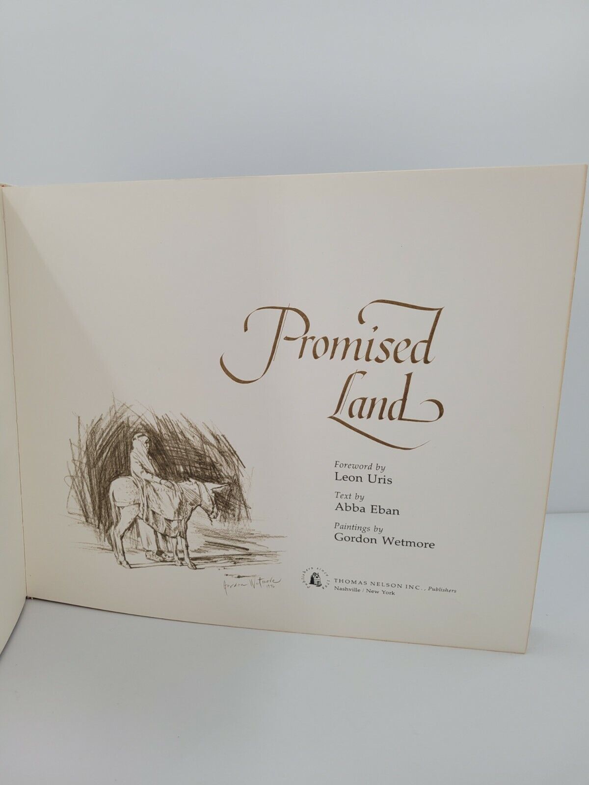 Vintage Thomas Nelson Promised Land Historical Paintings Hardcover Book