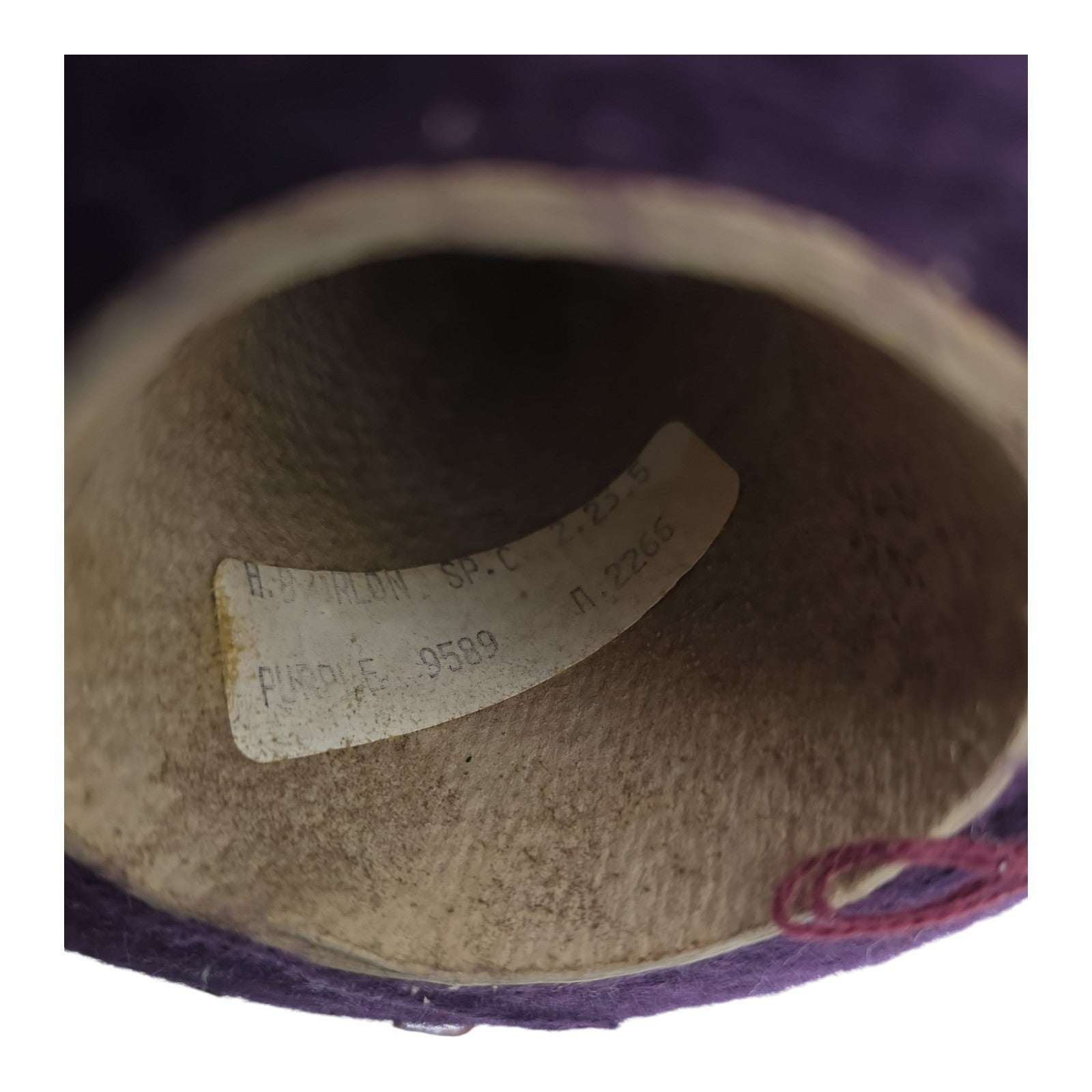Vintage Unbranded Purple 9589 Yarn Cone Lot of 2