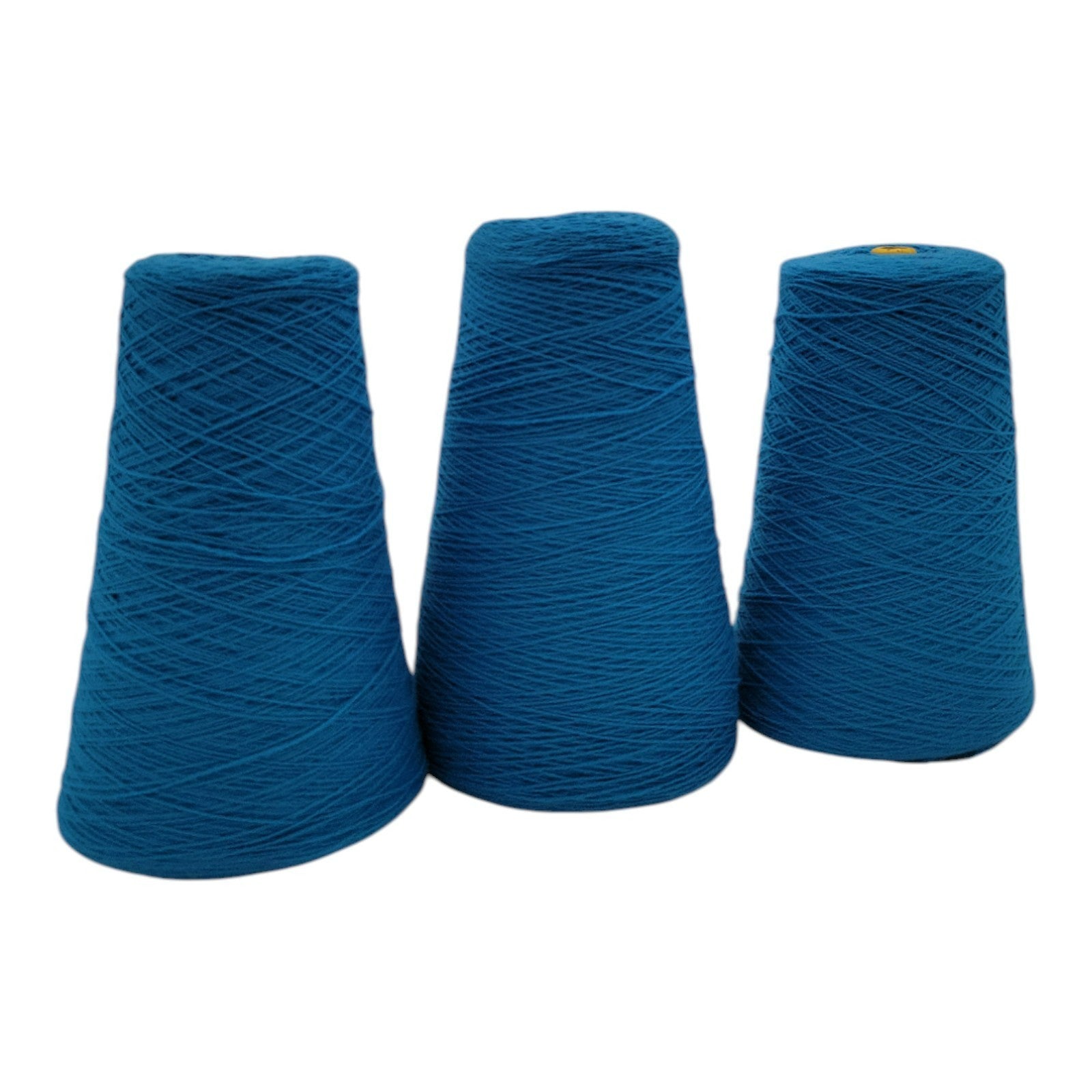 Vintage National Spinning Co Acrylic Yarn Cone 2/24 Blue 46843 Lot of 3