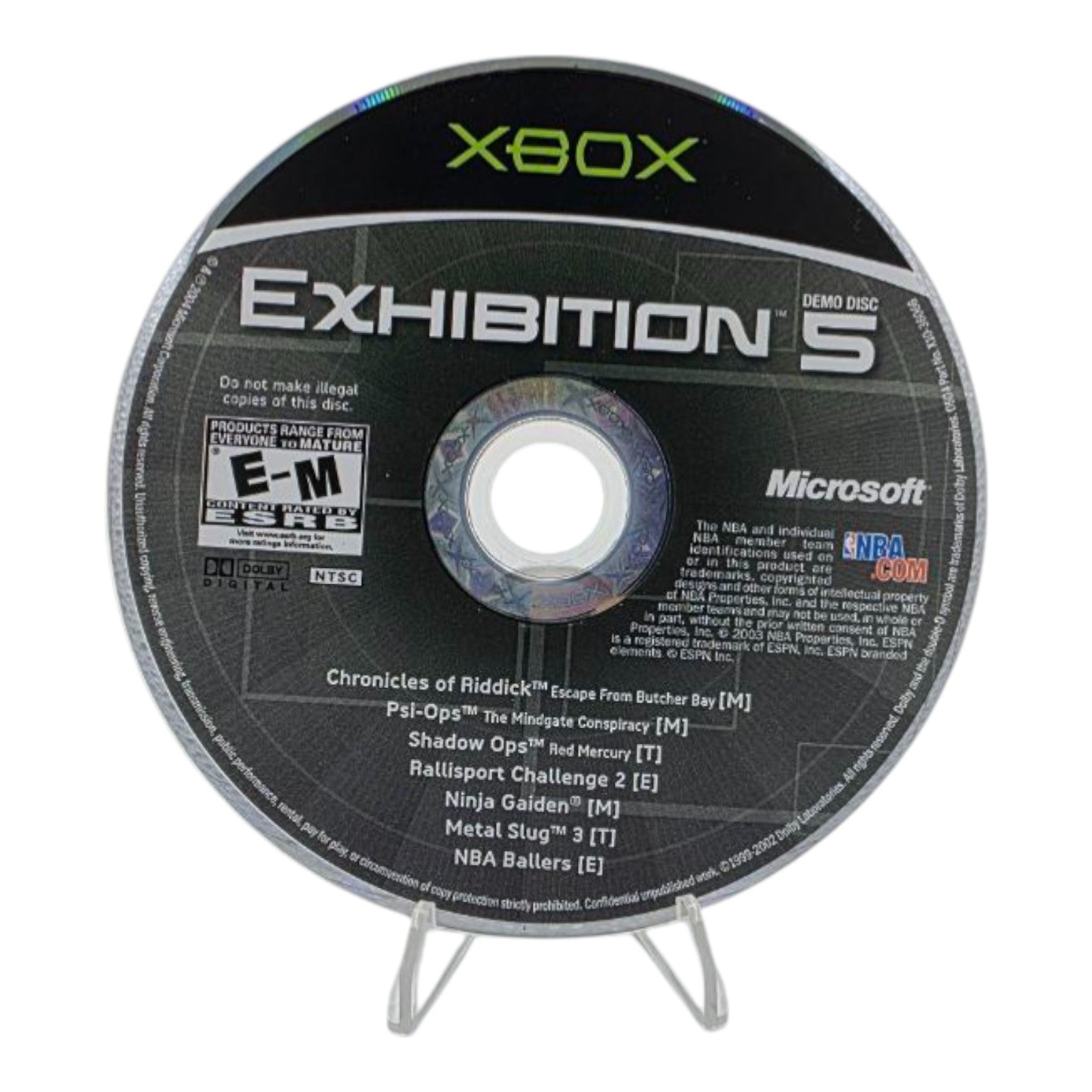 Xbox Exhibition Demo Disc Volume 5 Complete 2004 7 Game Demos Microsoft
