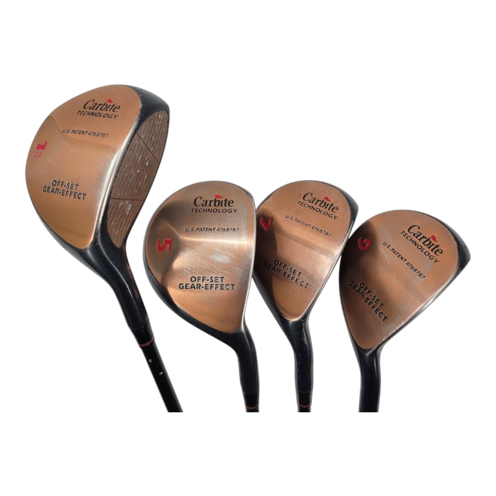 Carbite Ladies RH Set 5 7 9 Driver Woods Four Club Bundle L-Flex Graphite Grips