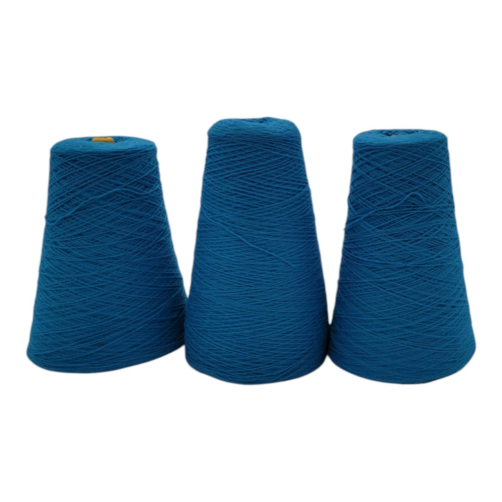 Vintage National Spinning Co Acrylic Yarn Cone 2/24 Blue 46843 Lot of 3