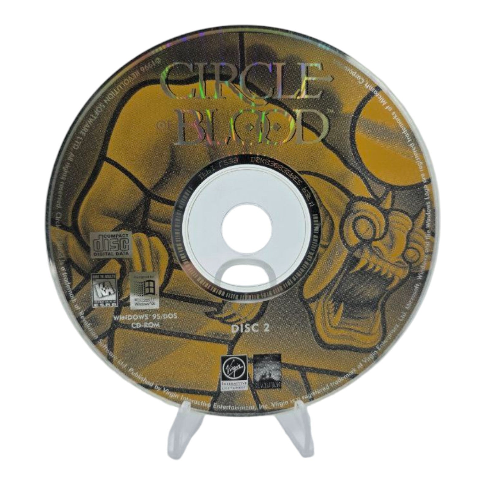 Circle of Blood PC CD ROM 2 Disc Set Complete with Manual Tested 1996