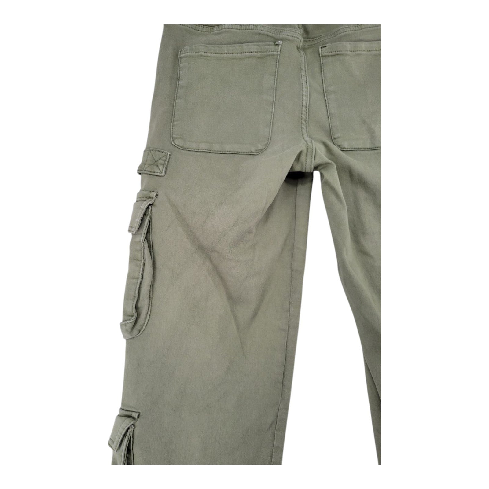 LoveGen Women's Utility Cargo Pants Size 7/29 Multi-Pocket Drawstring Hem