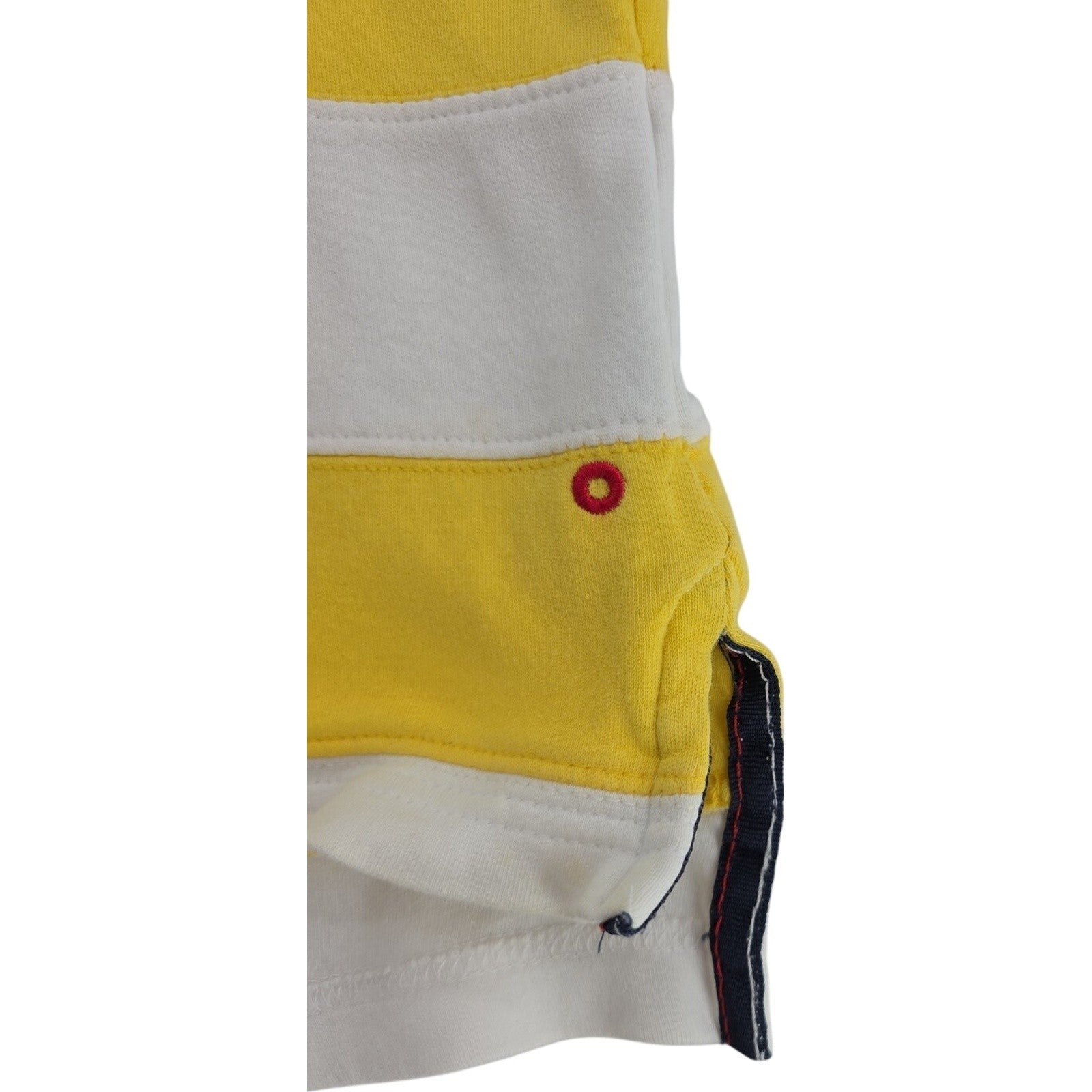 West Marine Crew Polo Gray Yellow Striped Collared Golf Polo Shirt Size XL