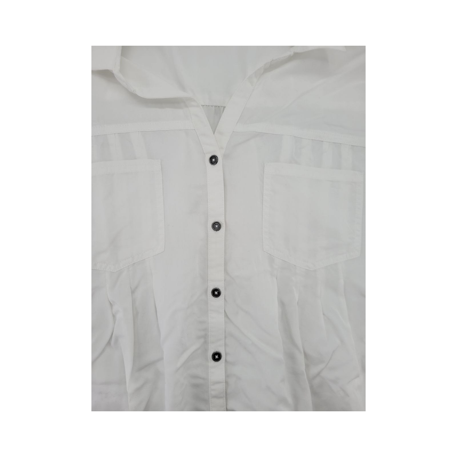 Style & Co Women's White Sleeveless Button Shirt XL Island Getaway