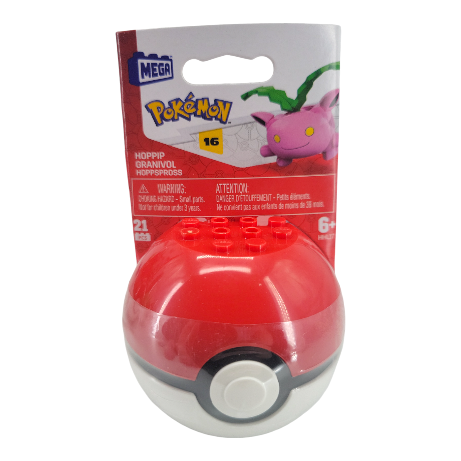 MEGA Pokemon Hoppip Building Set with 21 Pieces and Poke Ball