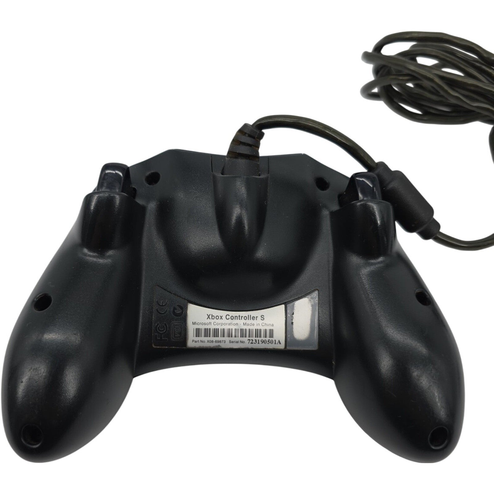 Microsoft Xbox Controller S Black Wired Gamepad Original for Parts Only