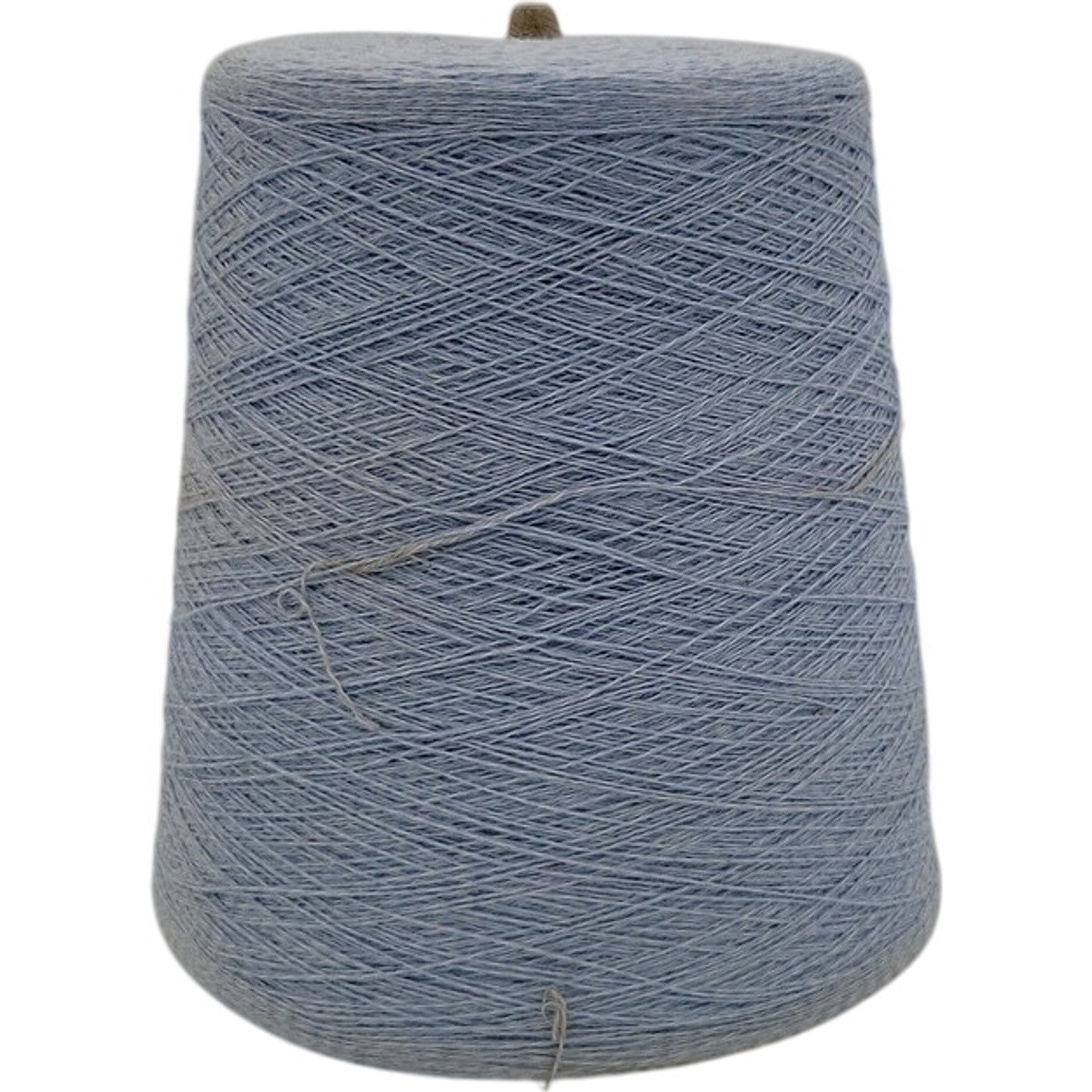 Vintage Shuford Mills Chambray Blue Cotton Acrylic Blend Yarn Cone 16/2 Lot 1057