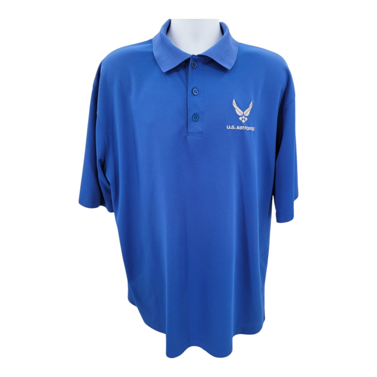 Dri-Duke US Air Force Blue Moisture Control Short Sleeve Golf Polo Shirt 2XL