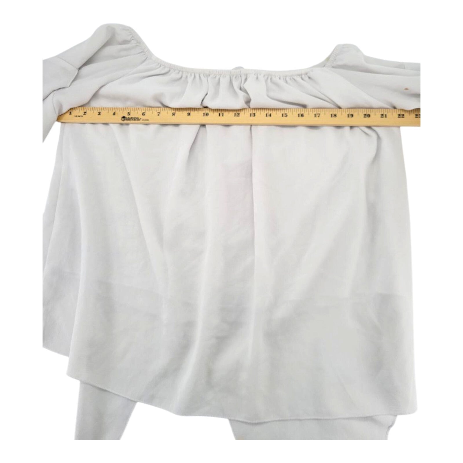Lucky More Womens Off Shoulder Blouse White Sharkbite Hem 2XL
