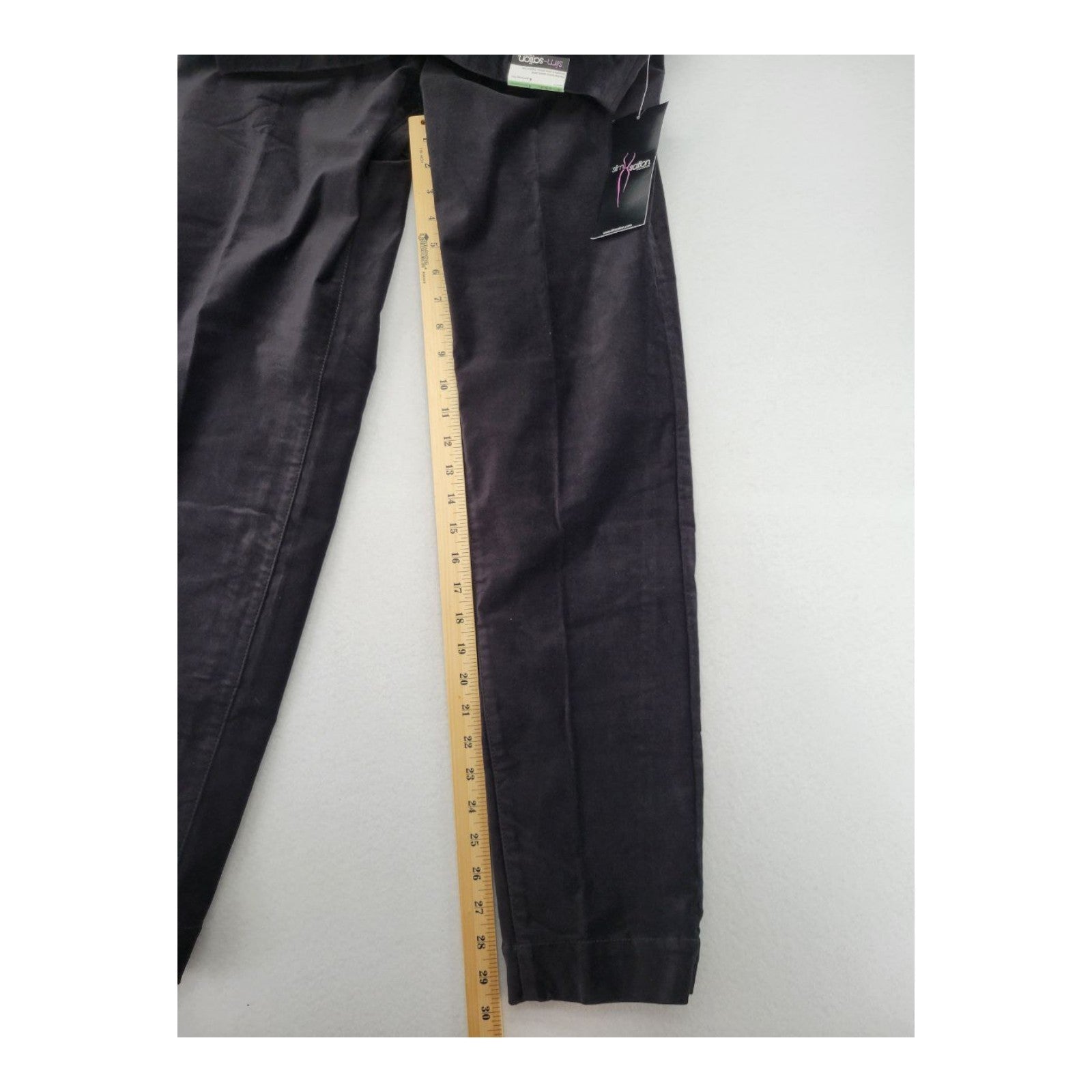 Slim-Sation Women's Black Pull-On Pants Size 8 Tummy Control Stretch Fit
