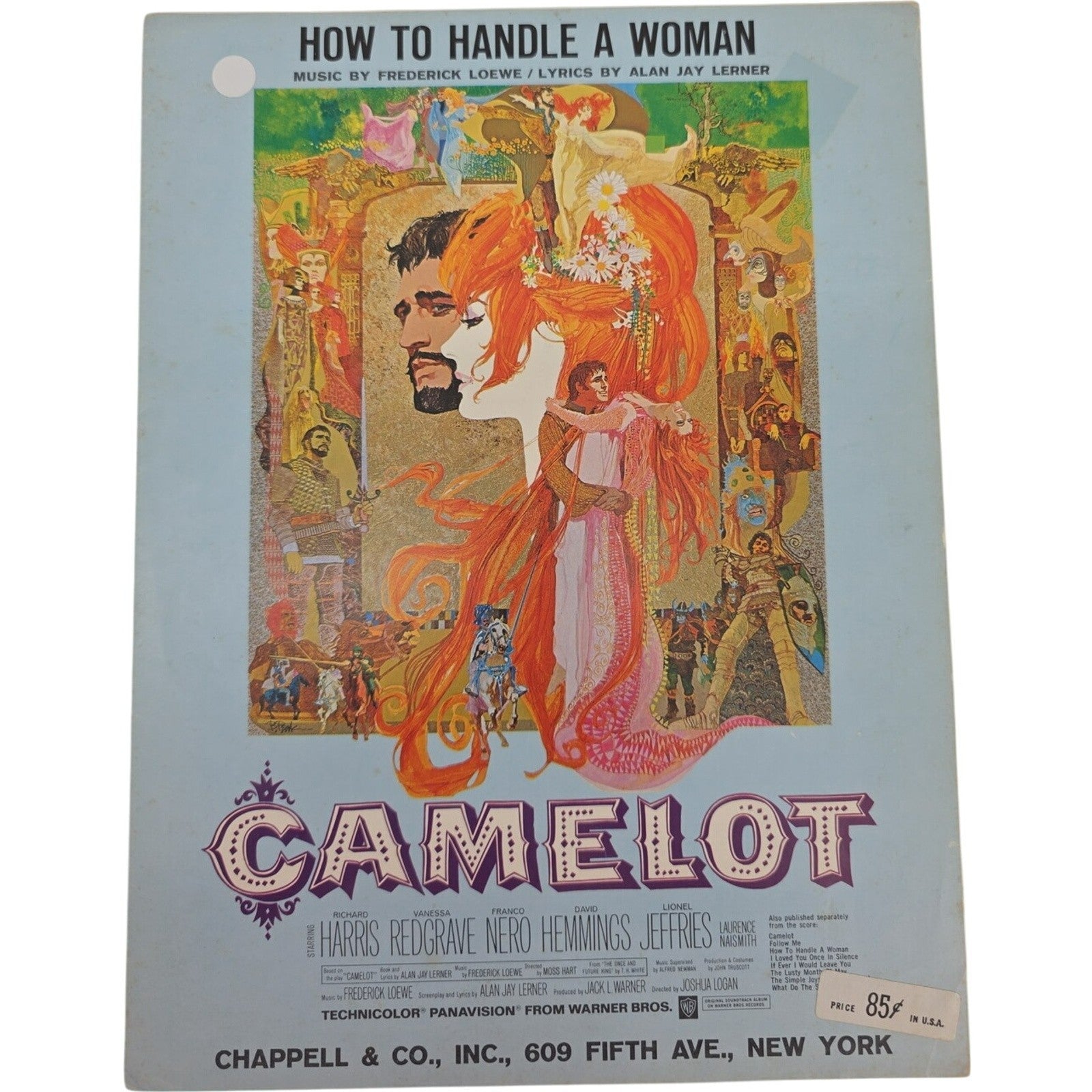 Vintage 1967 Camelot Sheet Music How To Handle A Woman by Frederick Loewe