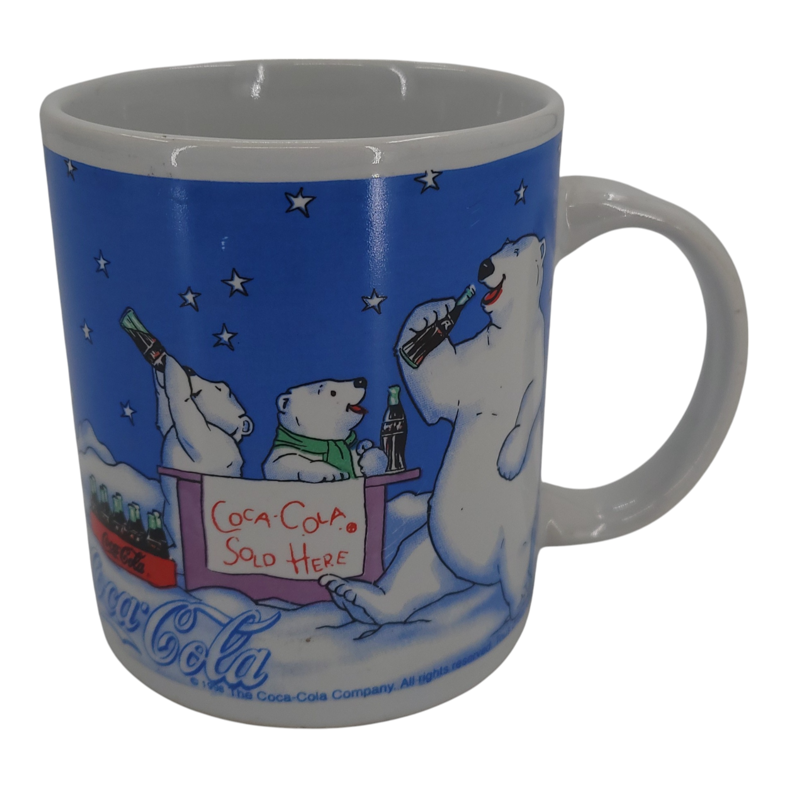 Vintage 1998 Gibson Coca Cola Polar Bear Coffee Mug Cup