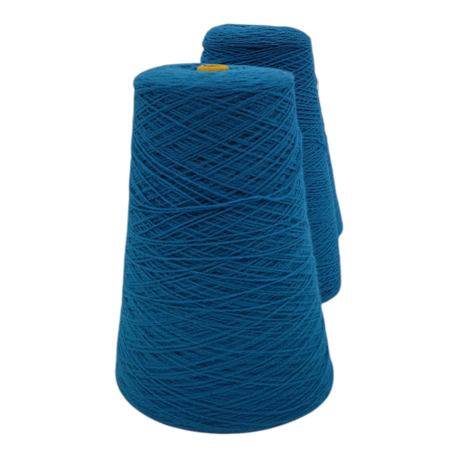 Vintage National Spinning Co Acrylic Yarn Cone 2/24 Blue 46843 Lot of 3