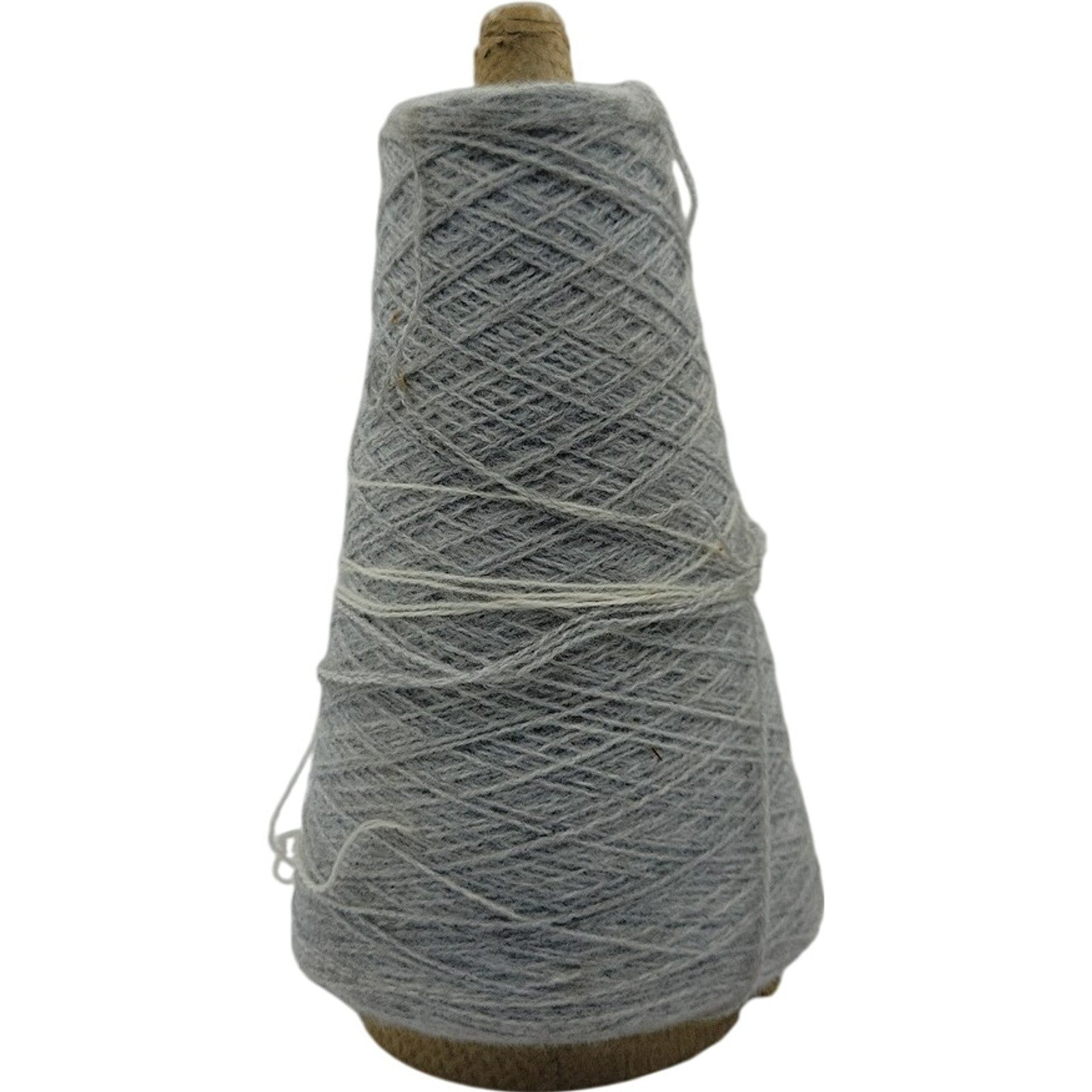 Vintage Acrylic Weaving Knitting Yarn 2/24 Silver Grey 13458