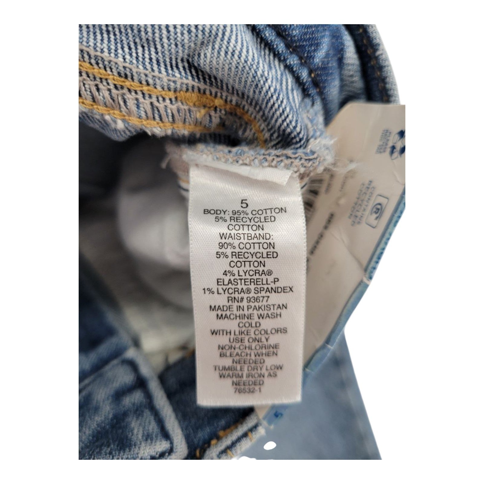 Arizona Jean Co Curvy Skater Jeans Highest Rise Distressed Wide Leg Size 5