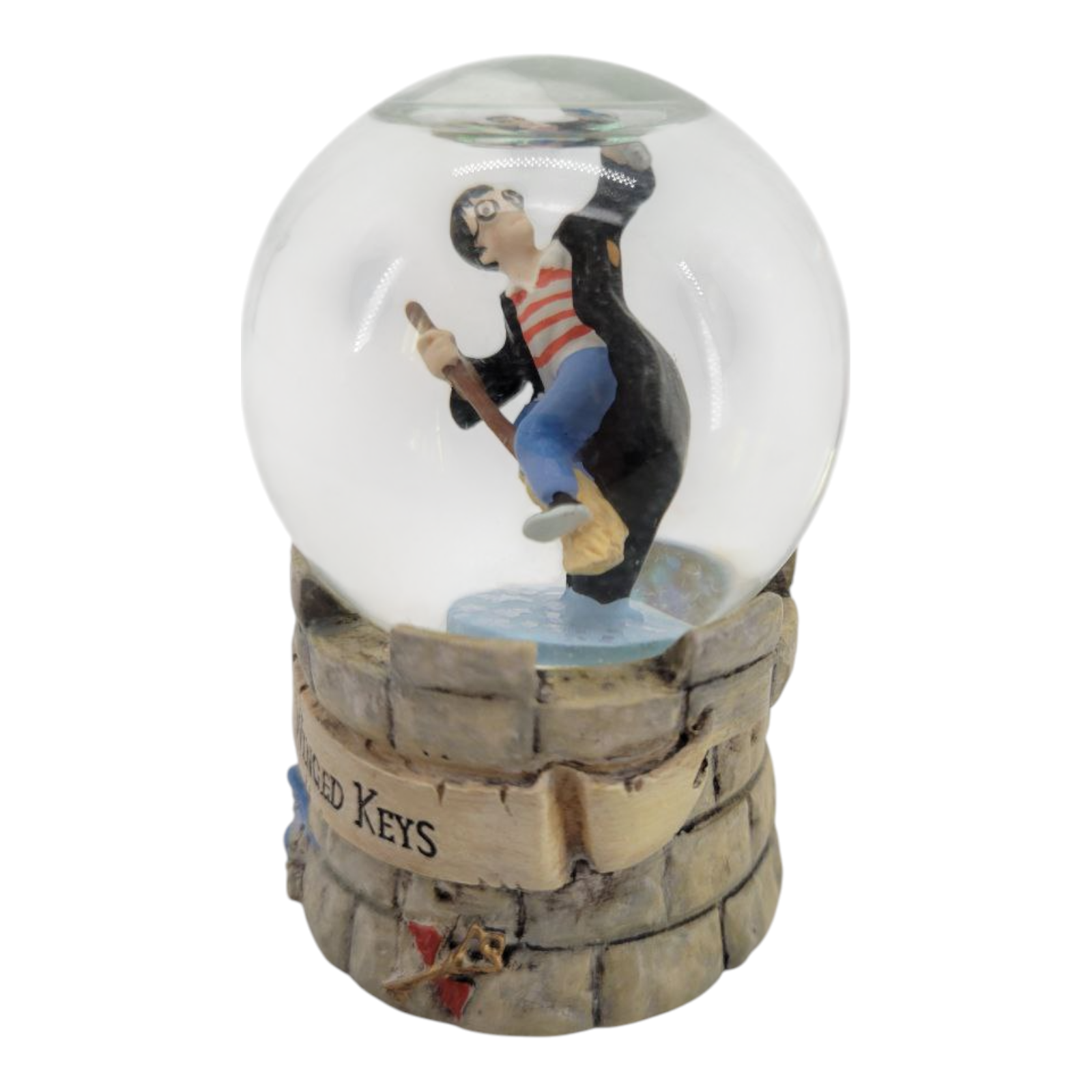 Hallmark Harry Potter Winged Keys Challenge 3 Snow Globe 2000 Vintage