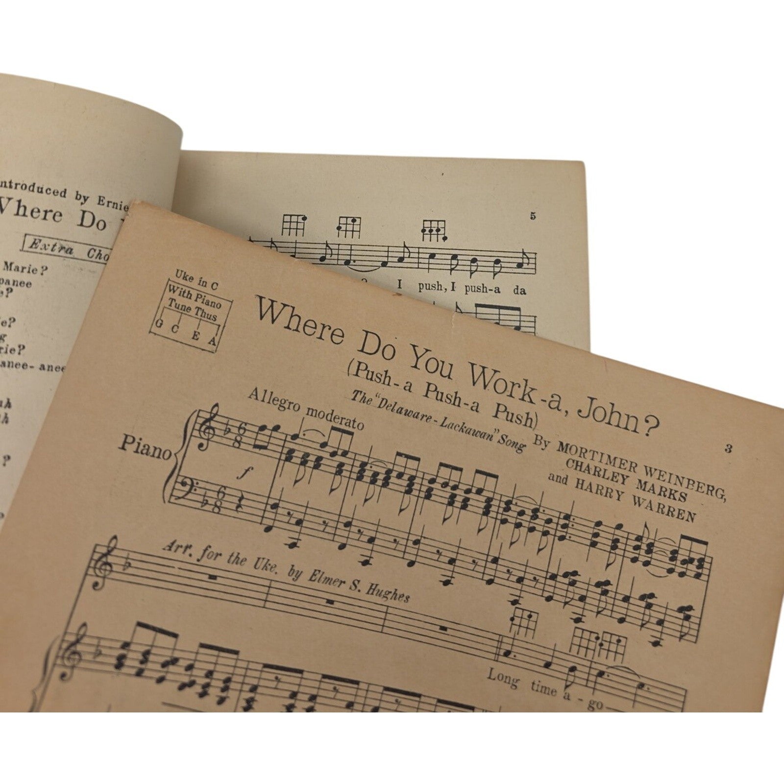 Where Do You Work A John Weinberg Marks Warren 1926 Vintage Sheet Music