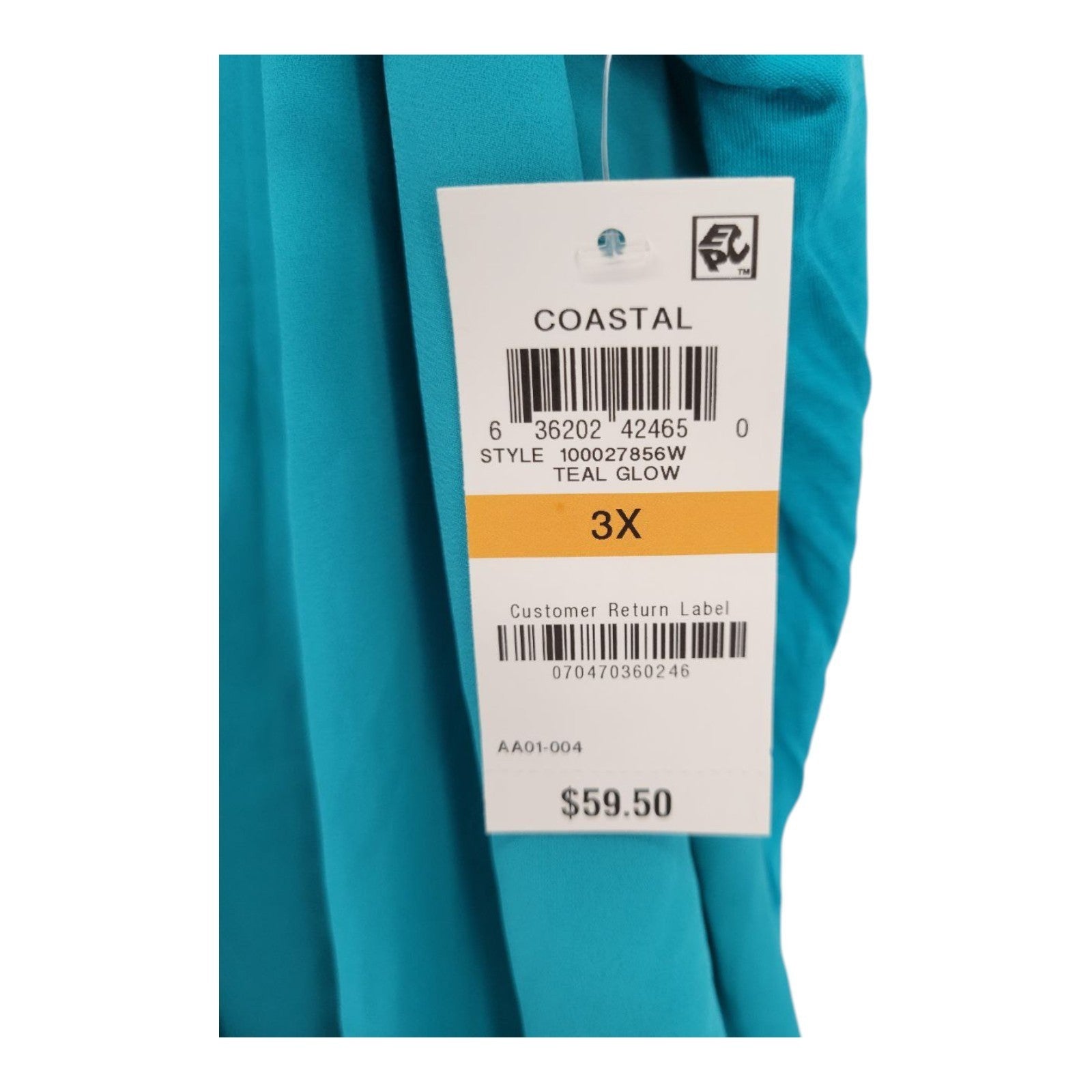 INC International Concepts Women's Teal Glow Sleeveless Dress Bubble Hem 3X