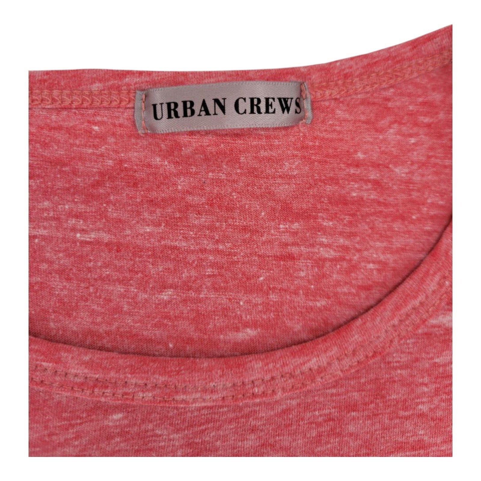 Urban Crews Heathered Red Crewneck Short Sleeve Womens T-Shirt Size L