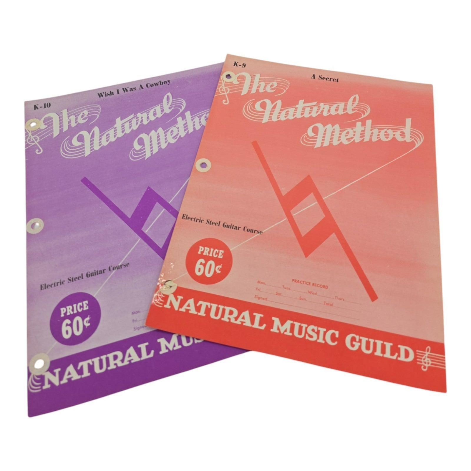The Natural Method Set of 2 Sheet Music Wish I Was A Cowboy and A Secret