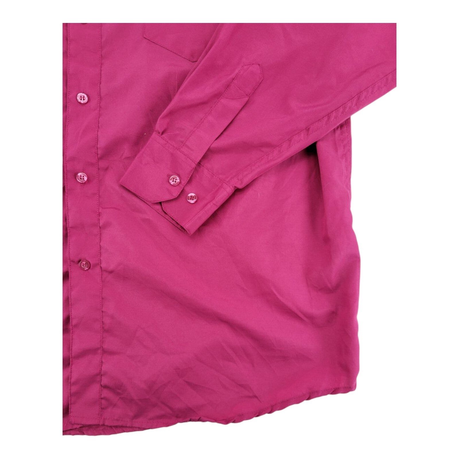 Vittorino Signature Collection Mens Fuchsia Button Up Long Sleeve Shirt Size L