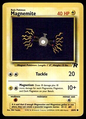 Pokemon TCG Team Rocket Magnemite 2000 Basic Common #60 Lightly Played Card