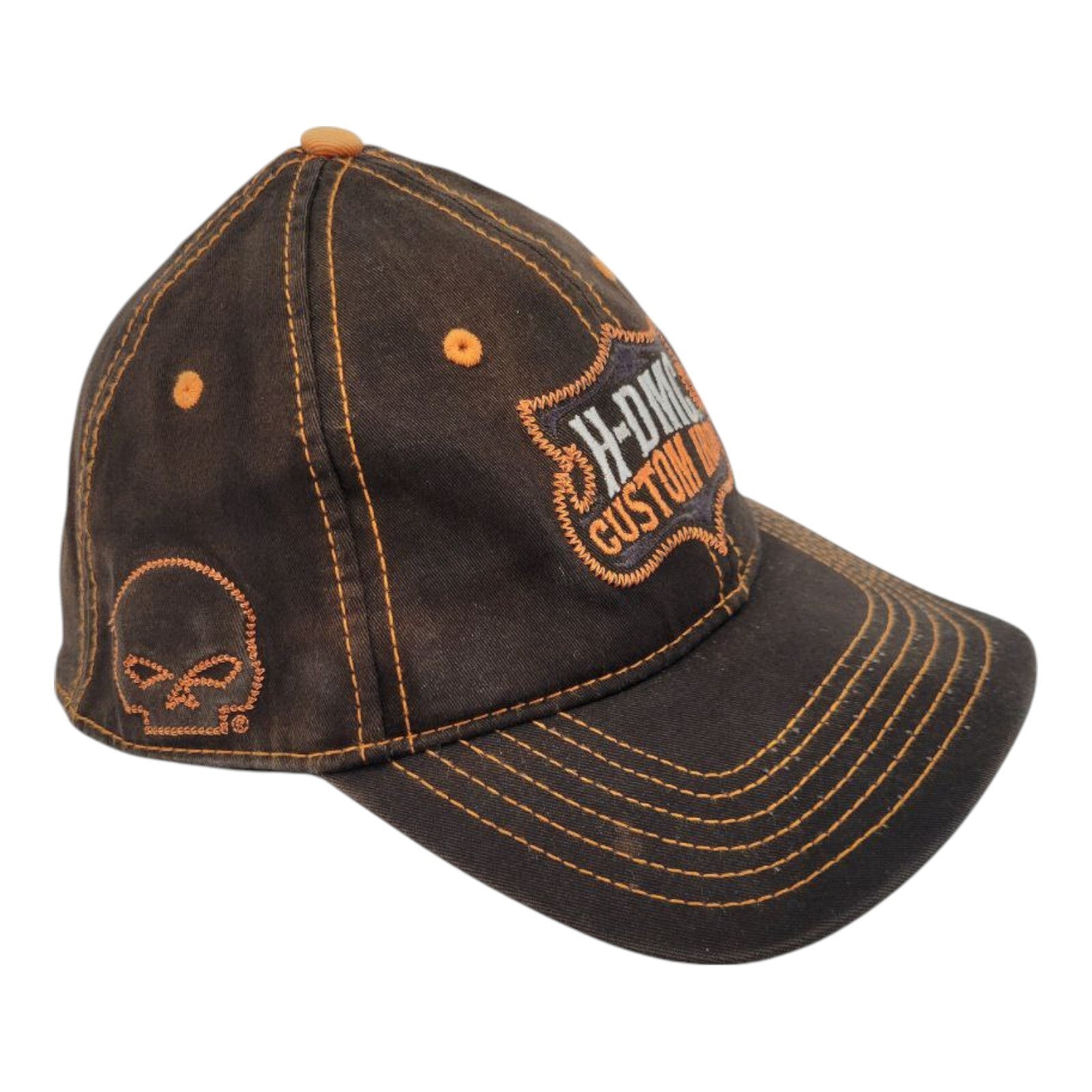 Harley Davidson HDMC Custom Iron Motorcycle Trucker Flex Fit Hat Black