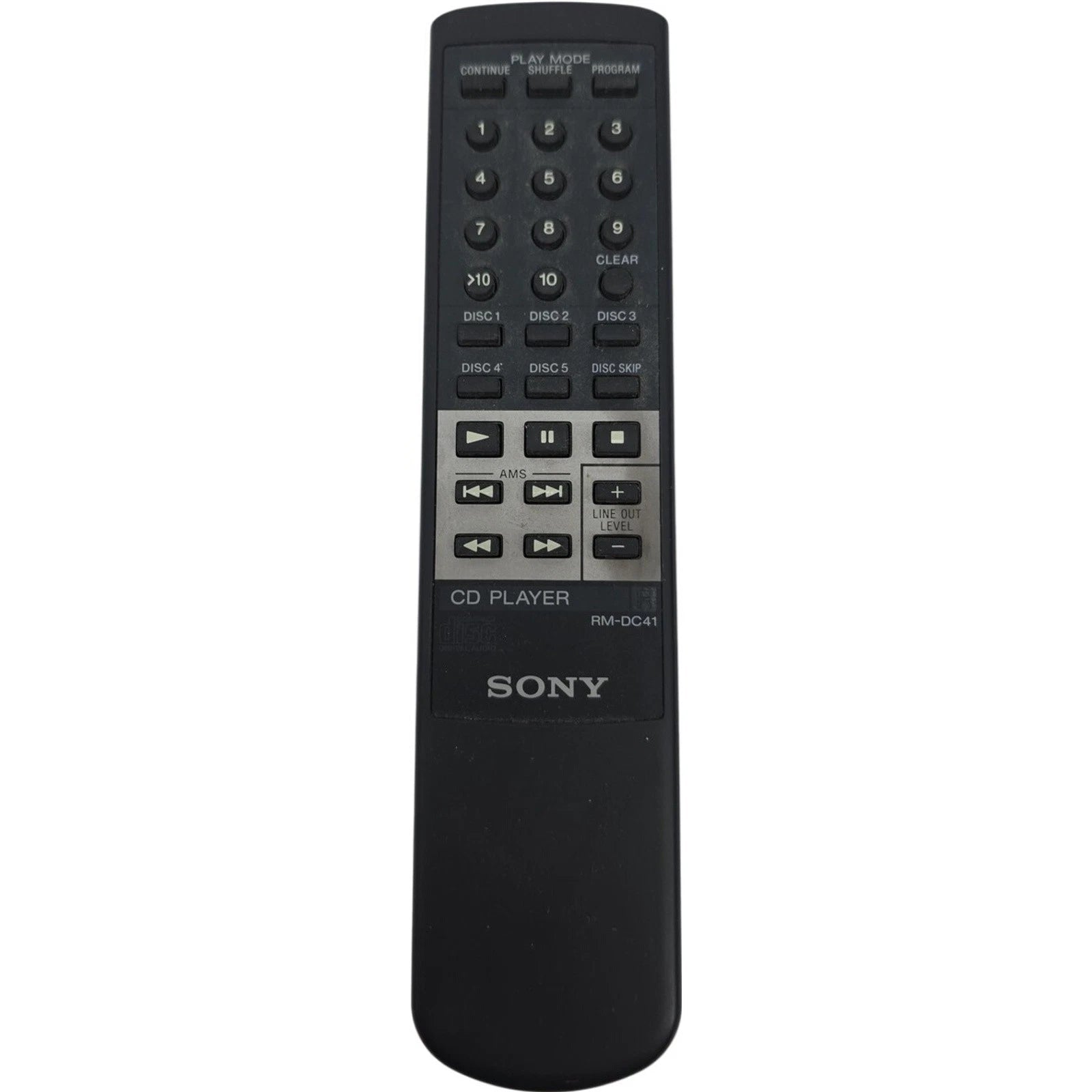 Original Sony RM-DC41 CD Player Audio Replacement Remote Control Black