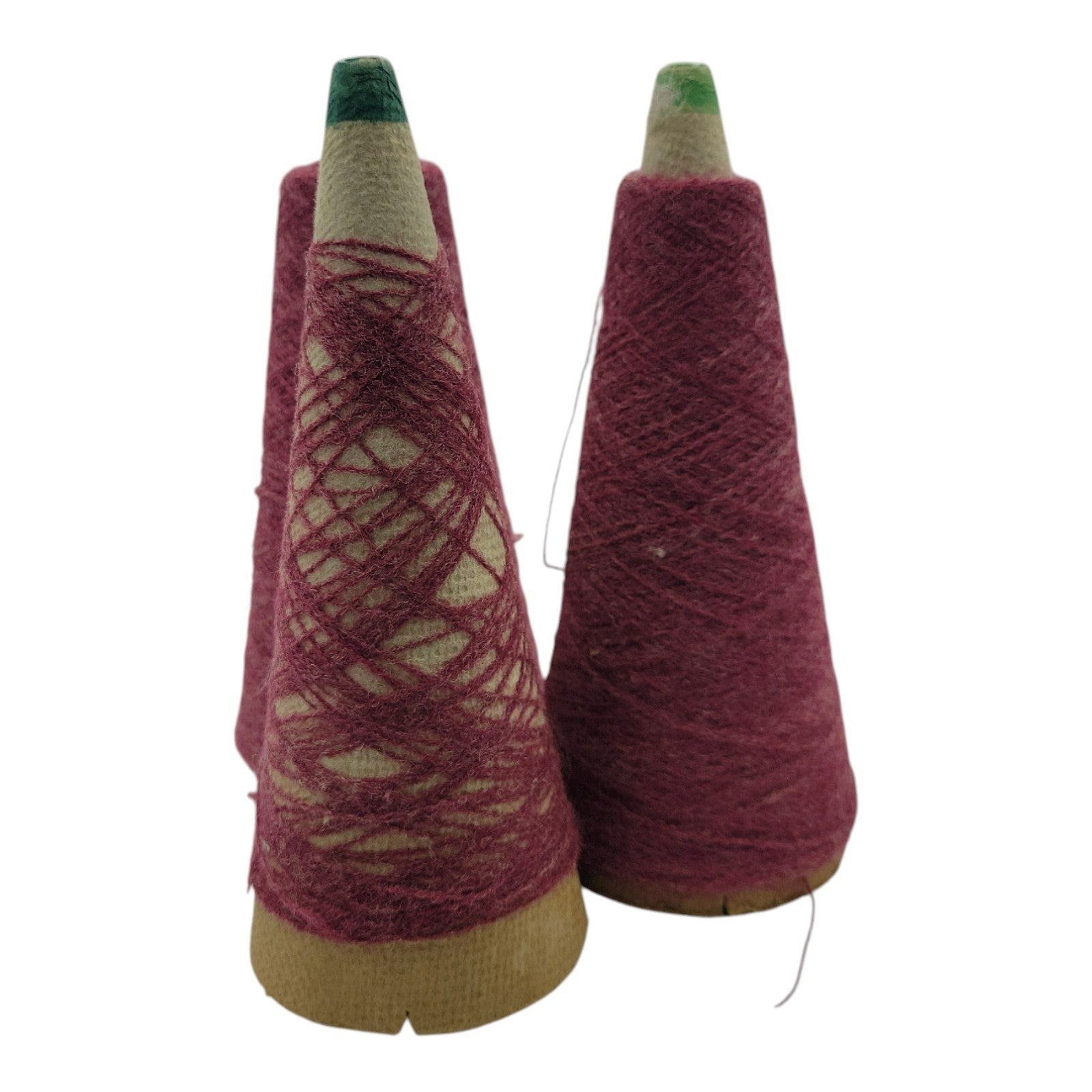 Vintage Templon 2/24 Berry Heather Yarn Cone Lot of 3