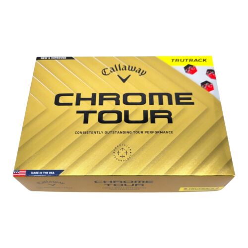 Callaway Chrome Tour Golf Balls Trutrack Yellow 12 Pack High Performance 2024