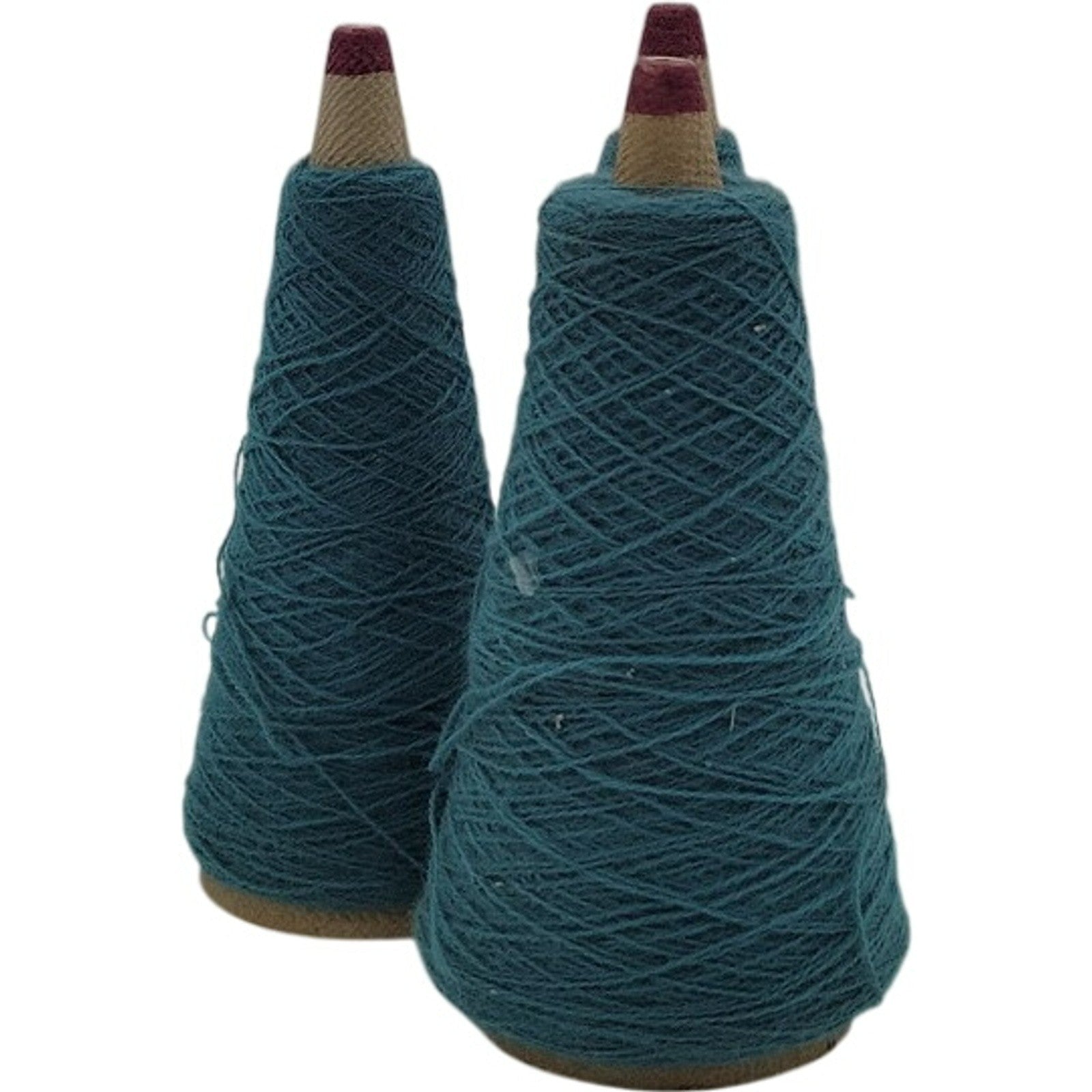 Vintage 1980s Templon 2/27 Creslan Acrylic Cone Yarn Green S-88315 Lot of 3