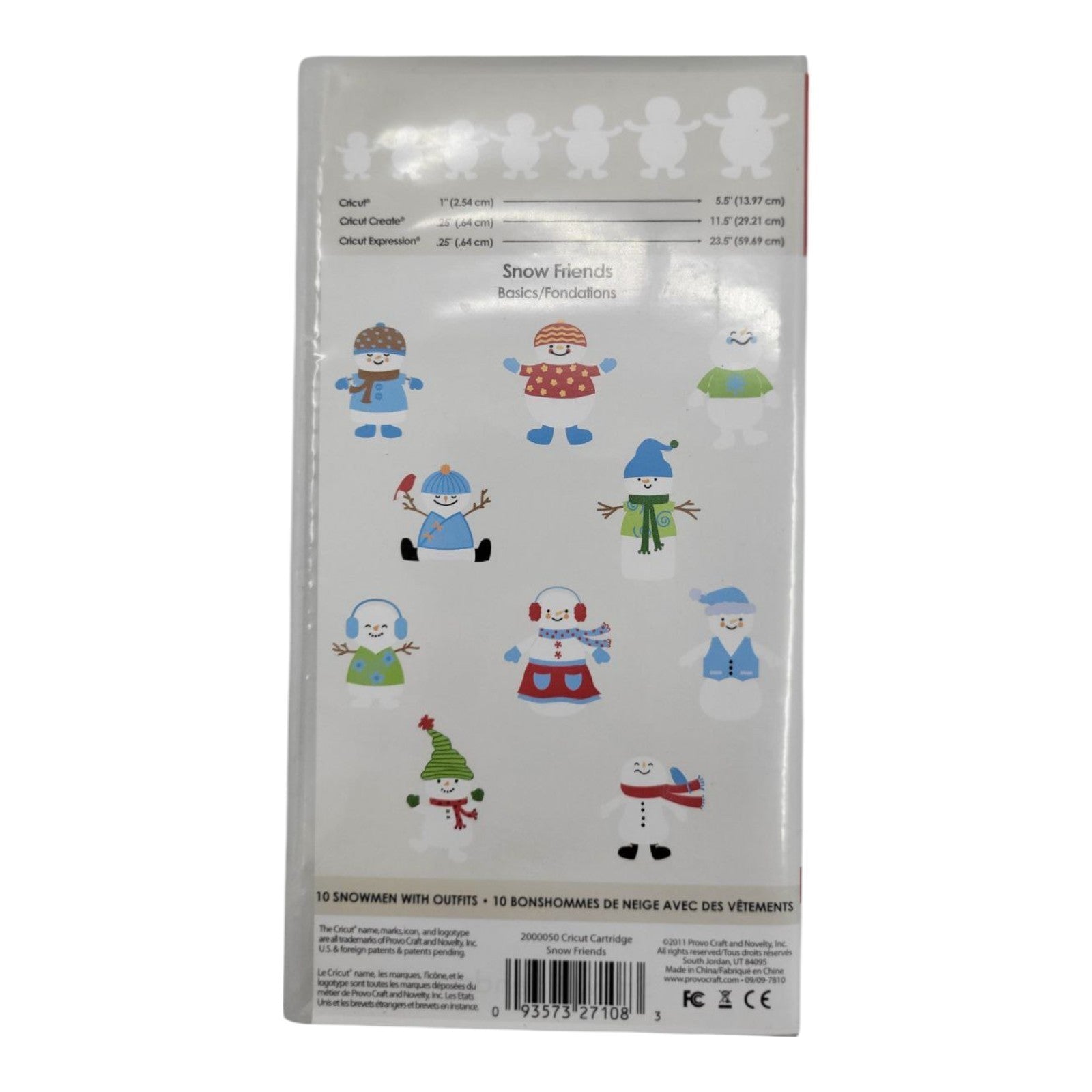 Cricut Snow Friends 09-10 Shapes Cartridge No Manual