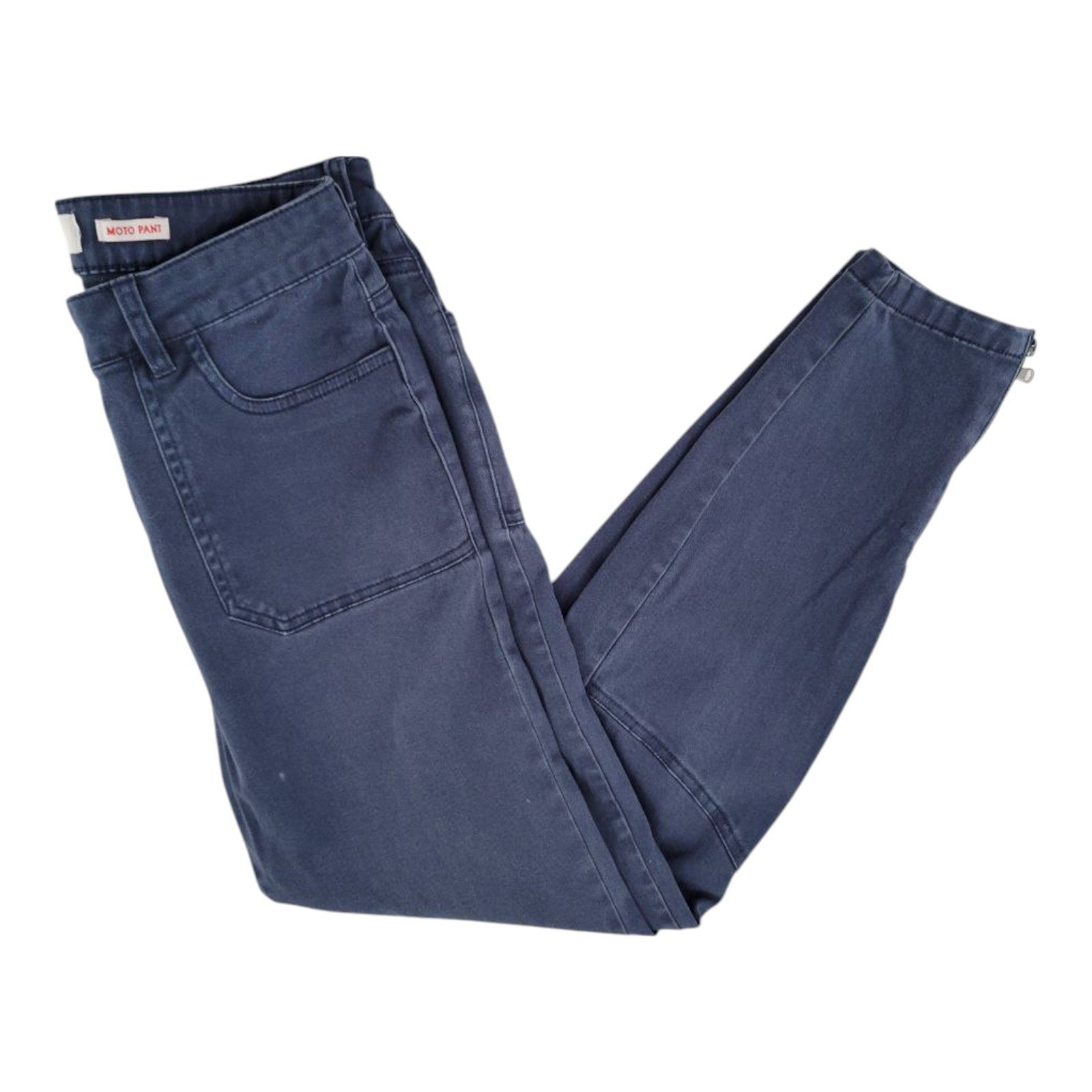 Bongo Moto Pants Blue Zip Hem Skinny Jeans Women Size 9