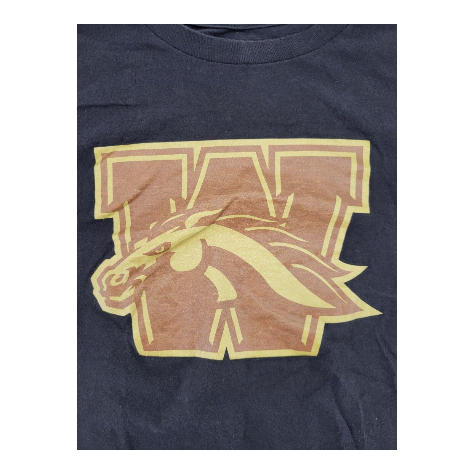Adidas Western Michigan University Broncos Black T Shirt NCAA College Tee Size L