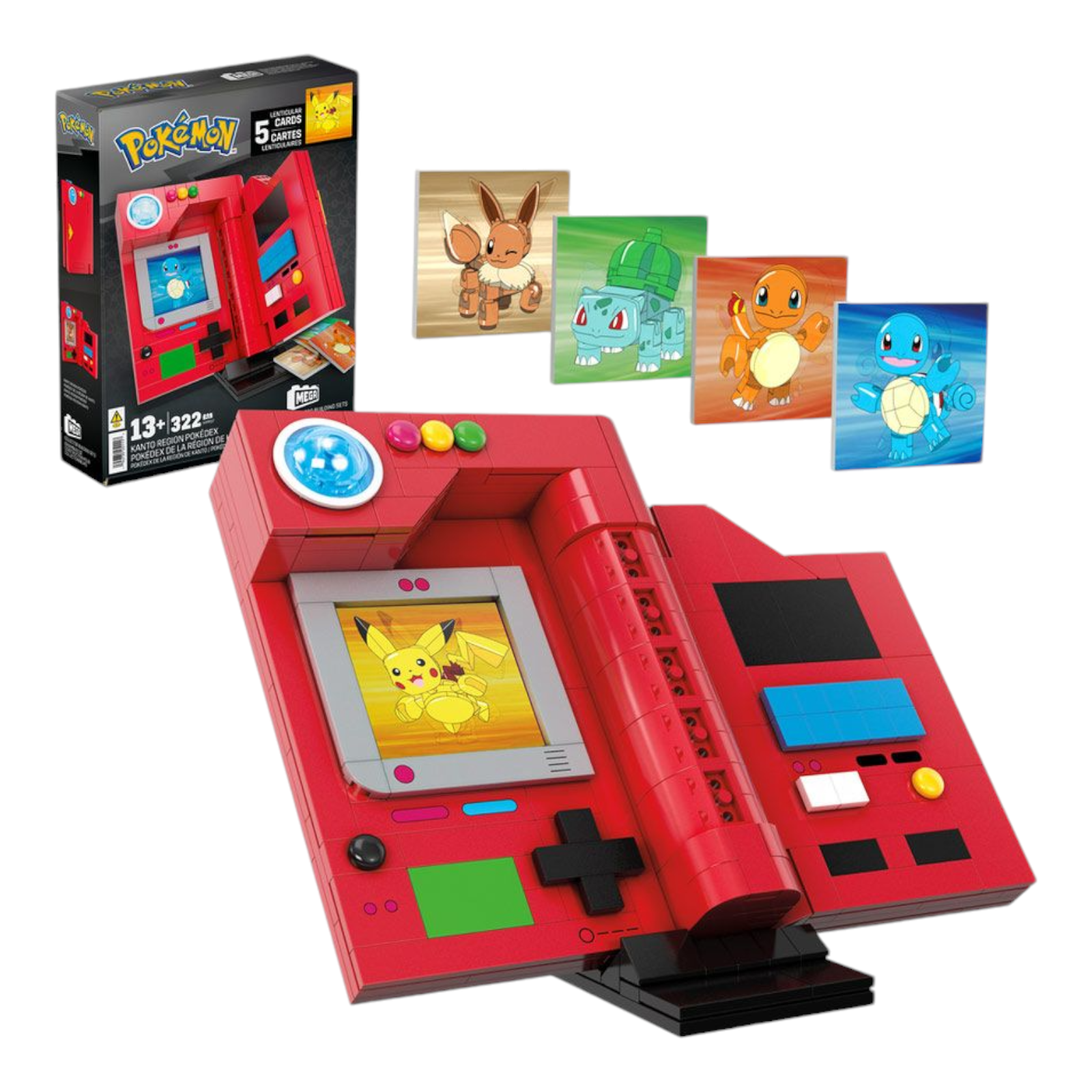 Mega Construx Pokémon Kanto Region Pokédex Building Set 322 Pieces