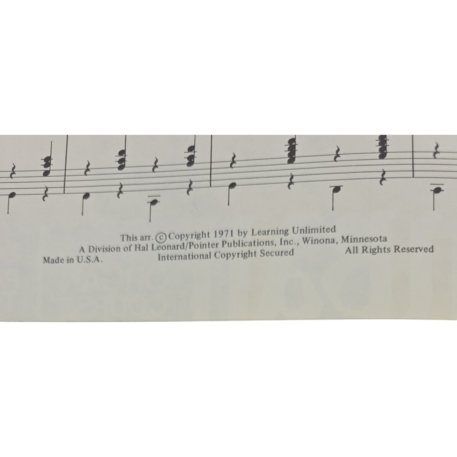 Vintage 1971 Sheet Music Little Brown Jug Kimball Swinger Organ Course #30