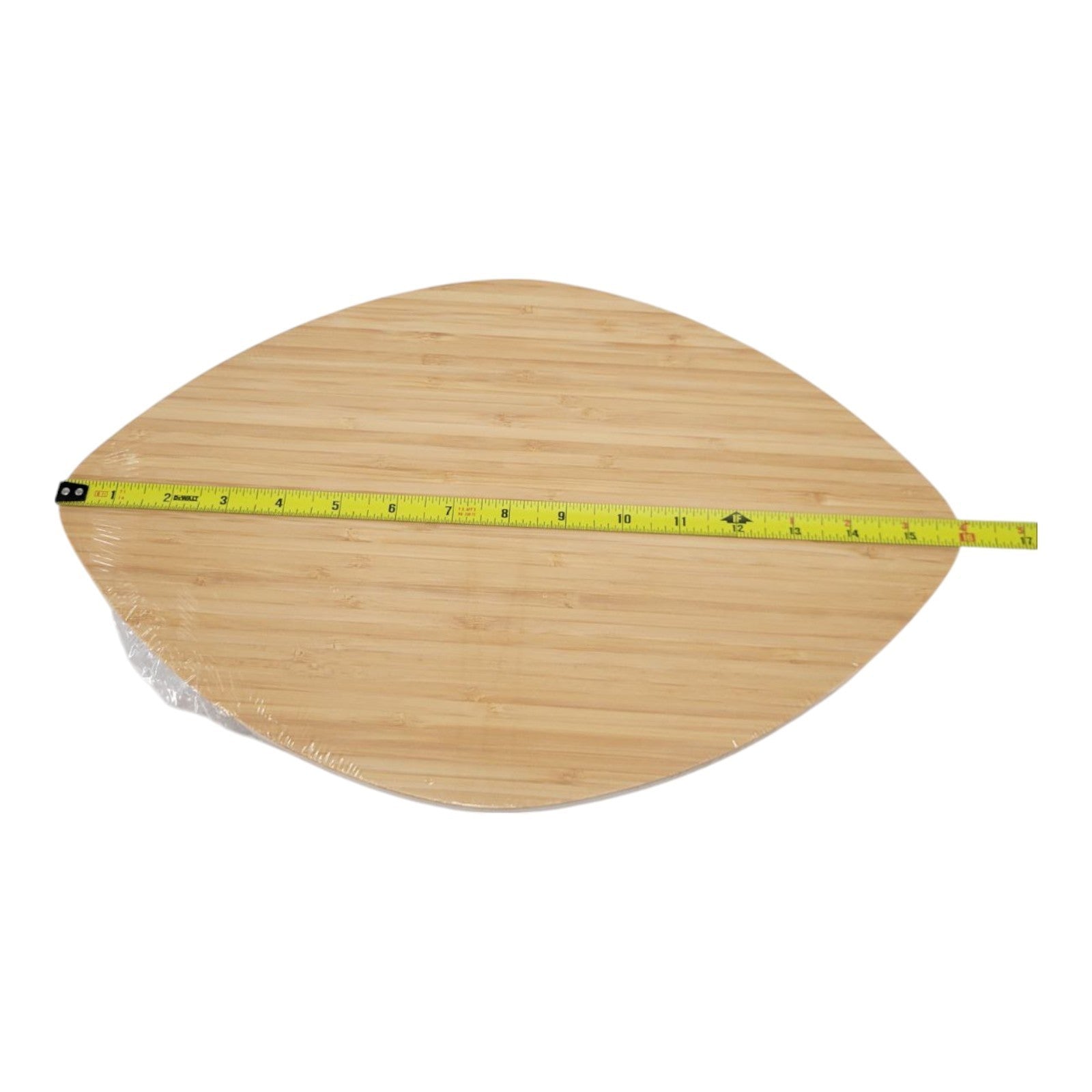 Bamboo Football Shaped Wooden Bowl with Ceramic Dip Bowls Serving Tray
