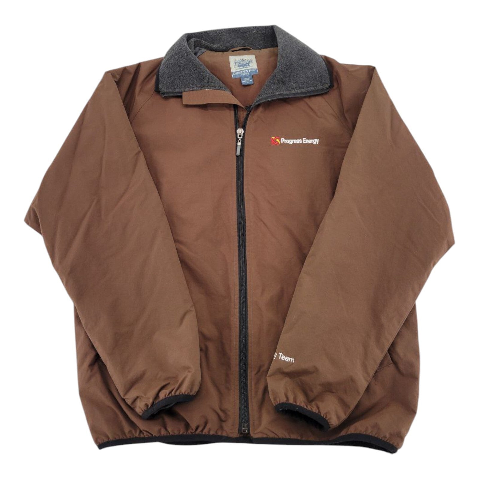 Chestnut Hill Progress Energy Diversity Team Brown Jacket Pockets Mens Size S