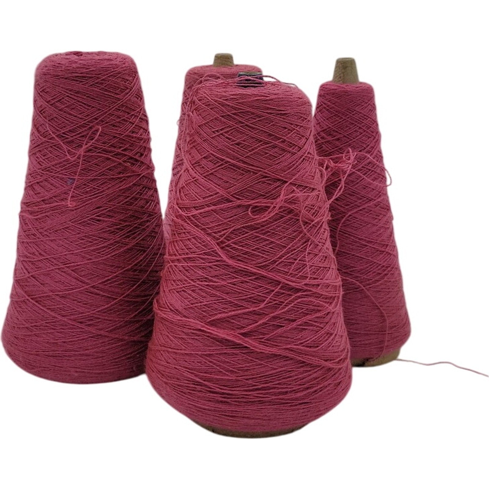 Vintage Pisgah Yarn 2/24 Rose Pink Weaving Knitting Cone Yarn 7040 Lot of 4