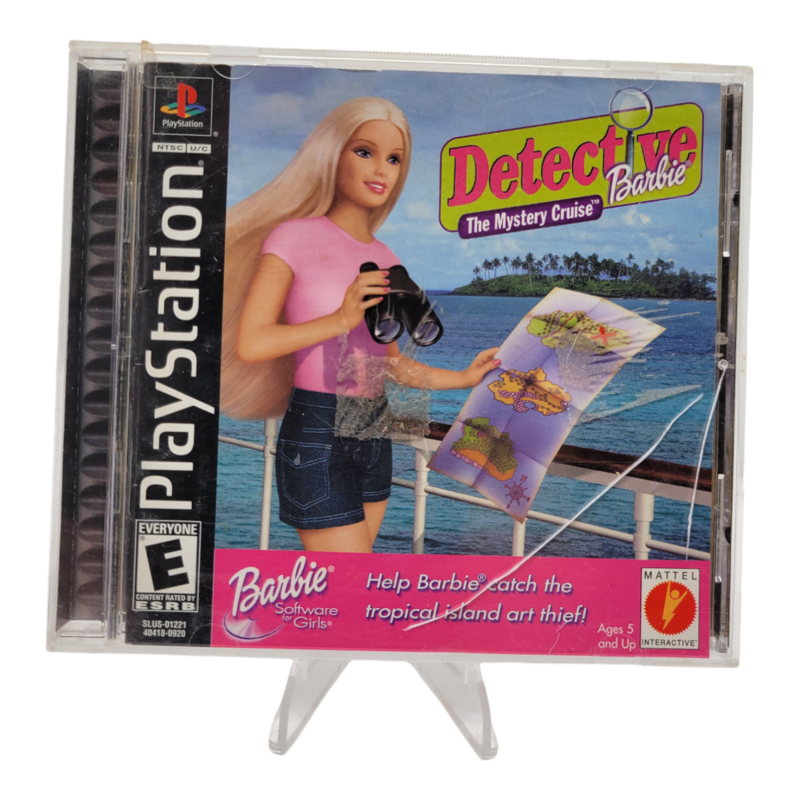 Mattel Detective Barbie The Mystery Cruise PlayStation Game PS1 ESRB E 2000